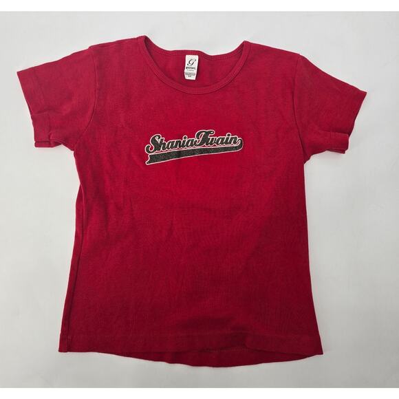 Y2K Shania Twain Red Graphic Tee – Vintage 2000s Concert Style (Small) - Picture 1 of 6